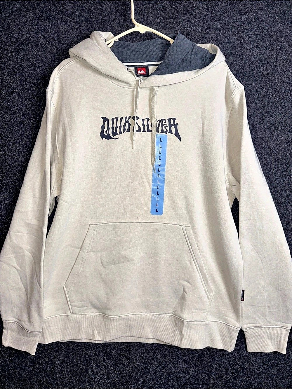Quiksilver Graphic Pullover Hoodie in White Size Large NWT